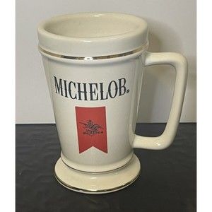 Vintage Michelob Beer Ceramic Beer Mug Cup Pint 5.25” Made In USA
